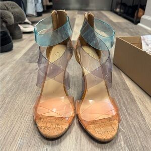 Jessica Simpson Multicolor Transparent Heels